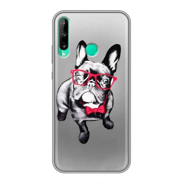 Чехол с рисунком «Бульдог в очках» для Huawei Y7p (2020)