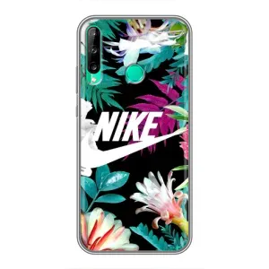 Силіконовый Чохол на Huawei Y7p (2020) з картинкою НАЙК (Квітковий Nike)