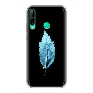 Чохол з картинками на чорному фоні для Huawei Y7p (2020) (Листя)