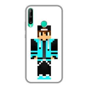 Чехлы для Huawei Y7p (2020) (Персонажи Майн Крафт) (Мальчик в голубом)