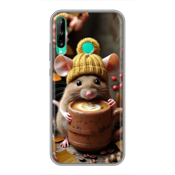 Чехол с рисунком «Мышка с кофе» для Huawei Y7p (2020) Чехол с рисунком «Мышка с кофе» для Huawei Y7p (2020)