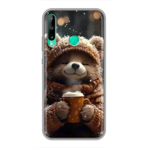 Друкований чохол 'Звірята з кавою' для Huawei Y7p (2020) (Ведмедик з кавою)