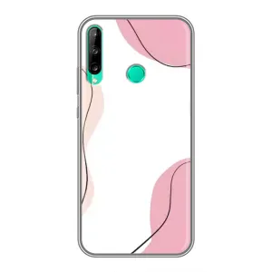 Чохол квітковий дизайн для Huawei Y7p (2020) (Рожевий фон)
