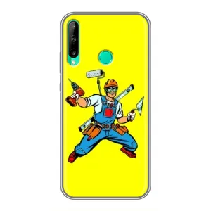 Силіконовий бампер (Працівники) на Huawei Y7p (2020) (Будівельник)