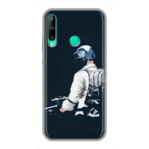 Силиконовый чехол с картинкой "Герой Pubg" на Huawei Y7p (2020) (В экиперовке)