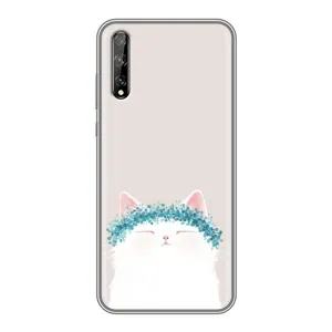 Чохол на тематику: Коти для Huawei P Smart S / Y8p (2020) (Білий котик)