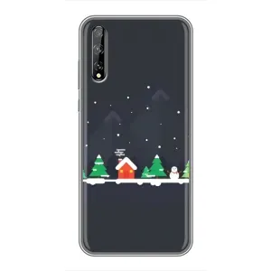 Силиконовый бампер на рождество для Huawei P Smart S / Y8p (2020) (Город зимний)