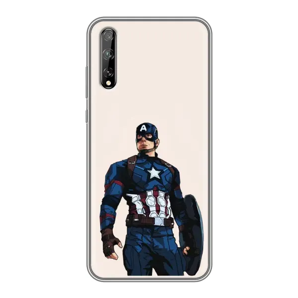 Чехол с рисунком «Капитан Америка» для Huawei P Smart S / Y8p (2020)