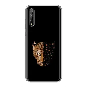 Чохол з леопардовим принтом на Huawei P Smart S / Y8p (2020) (Леопард на чорному)