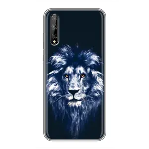 Чохол з картинкою на Huawei P Smart S / Y8p (2020) (Лев – синій)