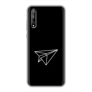 Чохол з картинками на чорному фоні для Huawei P Smart S / Y8p (2020) (Літак)