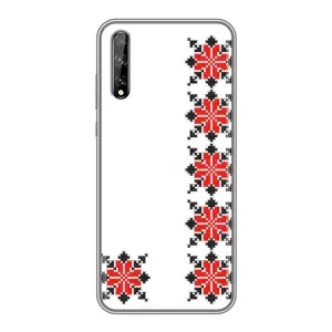 Силиконовый Чехол на Huawei P Smart S / Y8p (2020) с картинкой Вышиванки (Силуэт вышиванки)