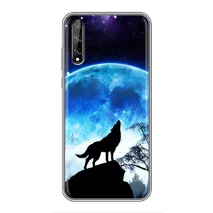 Чохол з Вовком на Huawei P Smart S / Y8p (2020) (Виє на місяць)