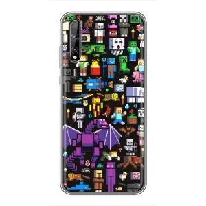 Чохол майнкрафт для Huawei P Smart S / Y8p (2020) (Усі персонажі)