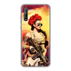 ЗСУ Чохли (TPU) для Huawei P Smart S / Y8p (2020) (Жінка солдат)