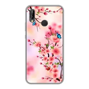 Чехол с принтом САКУРЫ на Huawei Y9 2019 / Enjoy 9 Plus (Бабочки на сакуре)