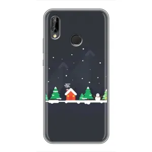Силиконовый бампер на рождество для Huawei Y9 2019 / Enjoy 9 Plus (Город зимний)