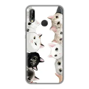 Силиконовый чехол с котиком для Huawei Y9 2019 / Enjoy 9 Plus (Коты)