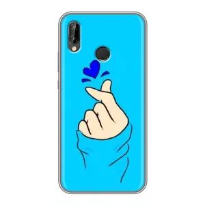 Чехлы (Знак сердечка) на Huawei Y9 2019 / Enjoy 9 Plus (Сердце на синем)