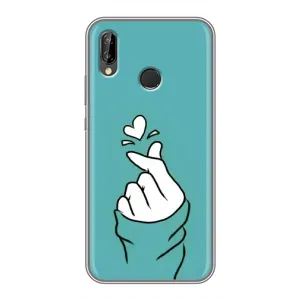 Чехлы (Знак сердечка) на Huawei Y9 2019 / Enjoy 9 Plus (Сердечко на бирюзовом)
