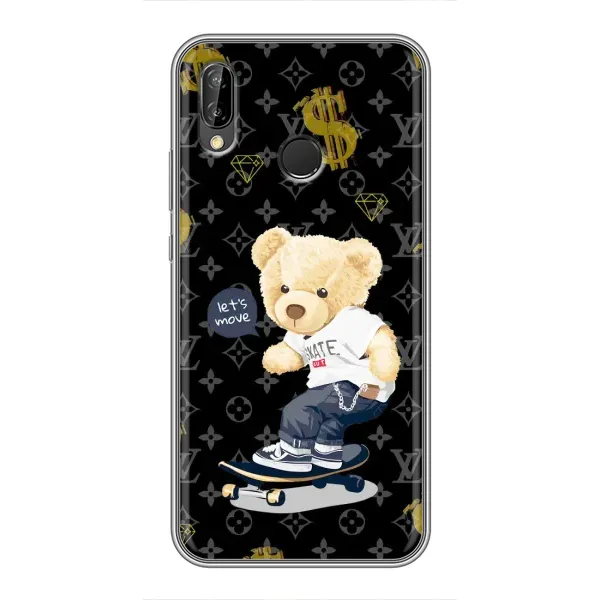 Чехол с рисунком «Скейтер Тедди» для Huawei Y9 2019 / Enjoy 9 Plus Чехол с рисунком «Скейтер Тедди» для Huawei Y9 2019 / Enjoy 9 Plus