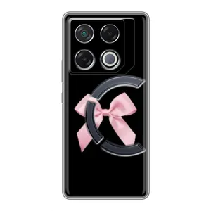 Чехол банты для Infinix GT 20 Pro (Бант на черном)