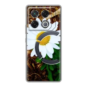 Чехол с ромашками на Infinix GT 20 Pro (Белая ромашка)