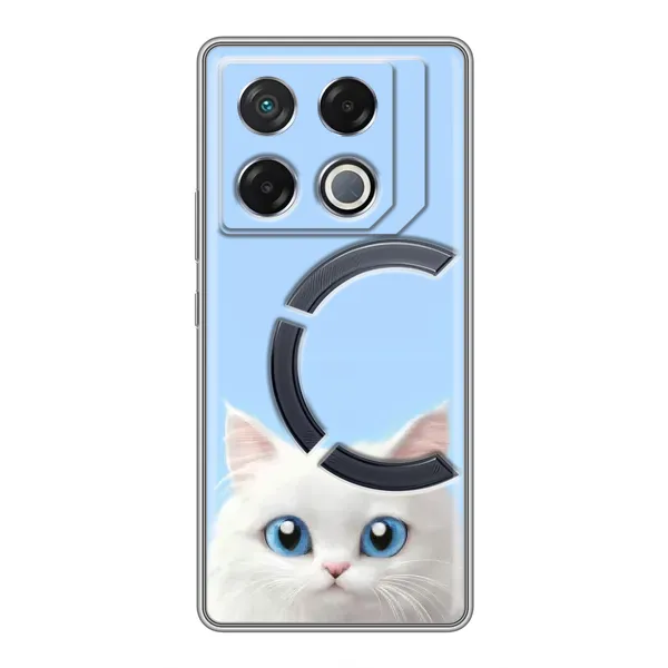 Чехол с рисунком «Белый кот» для Infinix GT 20 Pro Чехол с рисунком «Белый кот» для Infinix GT 20 Pro