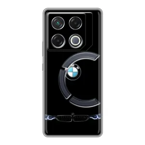 Силиконовый бампер с картинкой машины на Infinix GT 20 Pro (Черный BMW)