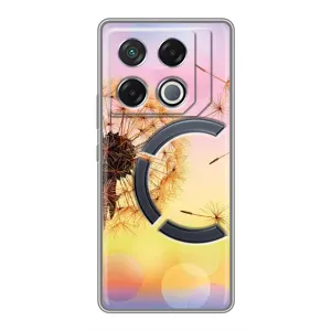 Силиконовый Чехол с одуванчиками на Infinix GT 20 Pro (Цветок-одуванчик)