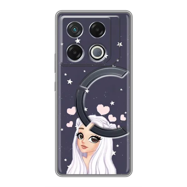 Чехол с рисунком «Девушка и сердечки» для Infinix GT 20 Pro Чехол с рисунком «Девушка и сердечки» для Infinix GT 20 Pro