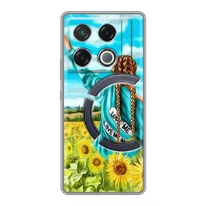 Чохол Стильні дівчата на Infinix GT 20 Pro (Дівчина на полі)
