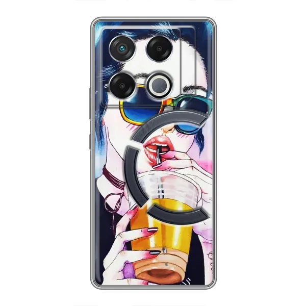Чехол с рисунком «Девушка с коктейлем» для Infinix GT 20 Pro Чехол с рисунком «Девушка с коктейлем» для Infinix GT 20 Pro