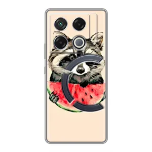 Силиконовый Чехол с Енотами на Infinix GT 20 Pro (Енот)