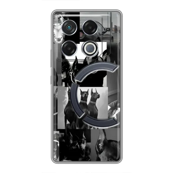 Чехол с рисунком «Коллаж Доберман» для Infinix GT 20 Pro Чехол с рисунком «Коллаж Доберман» для Infinix GT 20 Pro