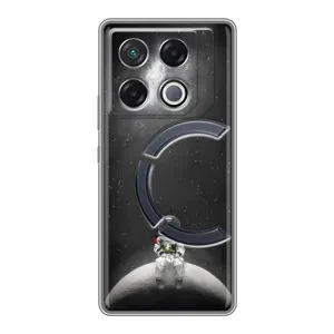 Силиконовый Чехол с принтом "Космонавты" на Infinix GT 20 Pro (Космонавт романтик)