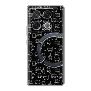 Чехол на тематику: Коты для Infinix GT 20 Pro (Котики на черном)