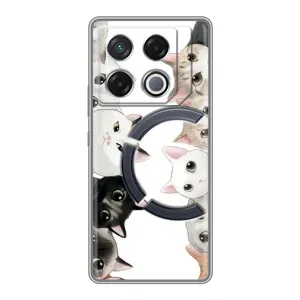 Силиконовый чехол с котиком для Infinix GT 20 Pro (Коты)