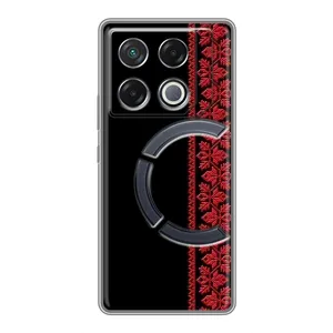 Силіконовый Чохол на Infinix GT 20 Pro (Червона вишиванка)