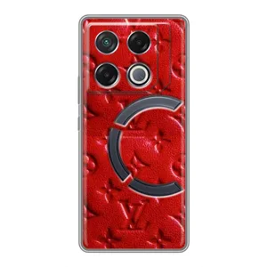Текстурний Чохол Louis Vuitton для ГТ 20 Про (Червоний ЛВ)