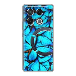 Силиконовый бампер с картинкой животных для Infinix GT 20 Pro (Крылья бабочек)