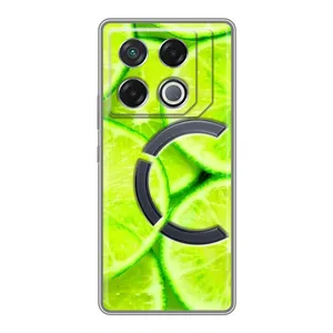 Чехол с изображением вкусной еды для Infinix GT 20 Pro (Лайм)