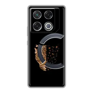 Чохол з леопардовим принтом на Infinix GT 20 Pro (Леопард на чорному)