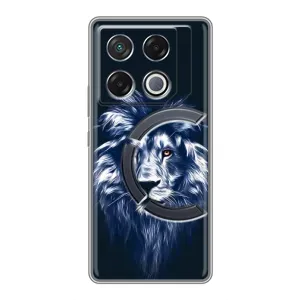 Чехол с картинкой на Infinix GT 20 Pro (Лев - синий)