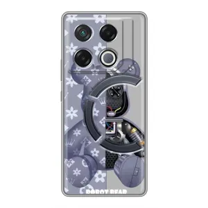 Силиконовый чехол для Infinix GT 20 Pro (Медведь Louis Vuitton)