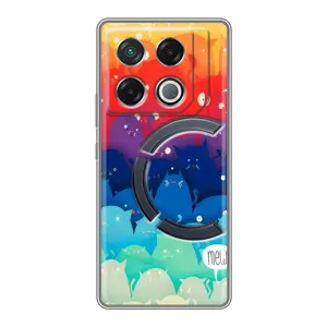 Силиконовый чехол с котиком для Infinix GT 20 Pro (Mew)