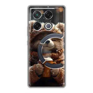 Печатный чехол «Зверята с кофе» для Infinix GT 20 Pro (Медвежонок с кофе)