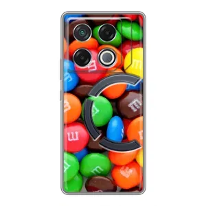 Чехол с изображением вкусной еды для Infinix GT 20 Pro (Разноцветные M&M'S)