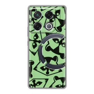 Силиконовый Чехол с Енотами на Infinix GT 20 Pro (Мордочки Енота)
