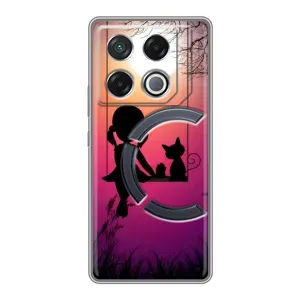 Девчачий Чехол для Infinix GT 20 Pro (На качели)